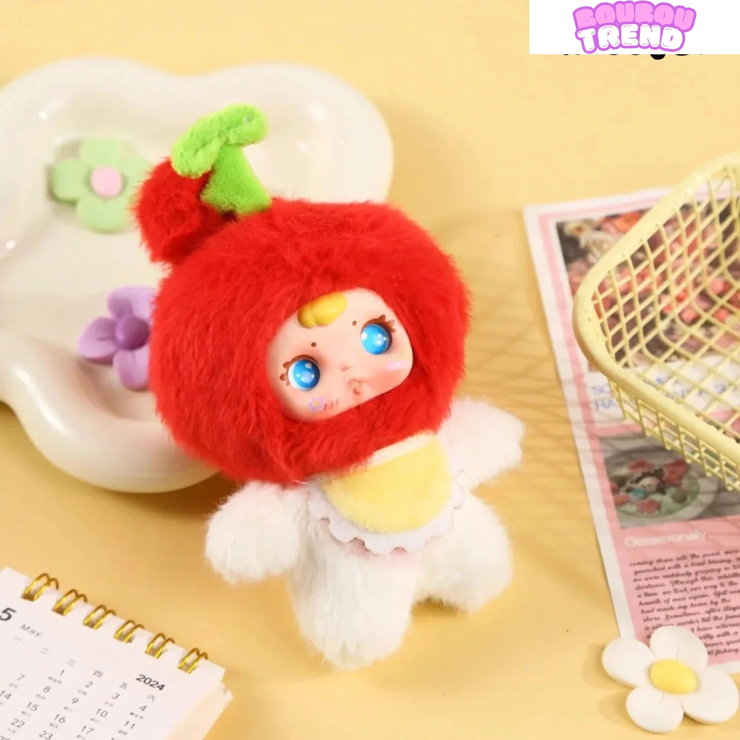 Pendentif en peluche série de bonbons au lait MM fruits colorés boîte aveugle