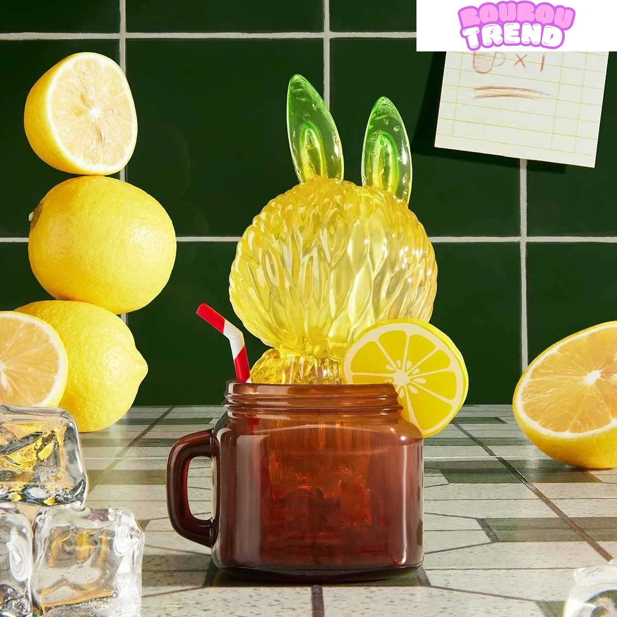 Figurine Labubu au citron