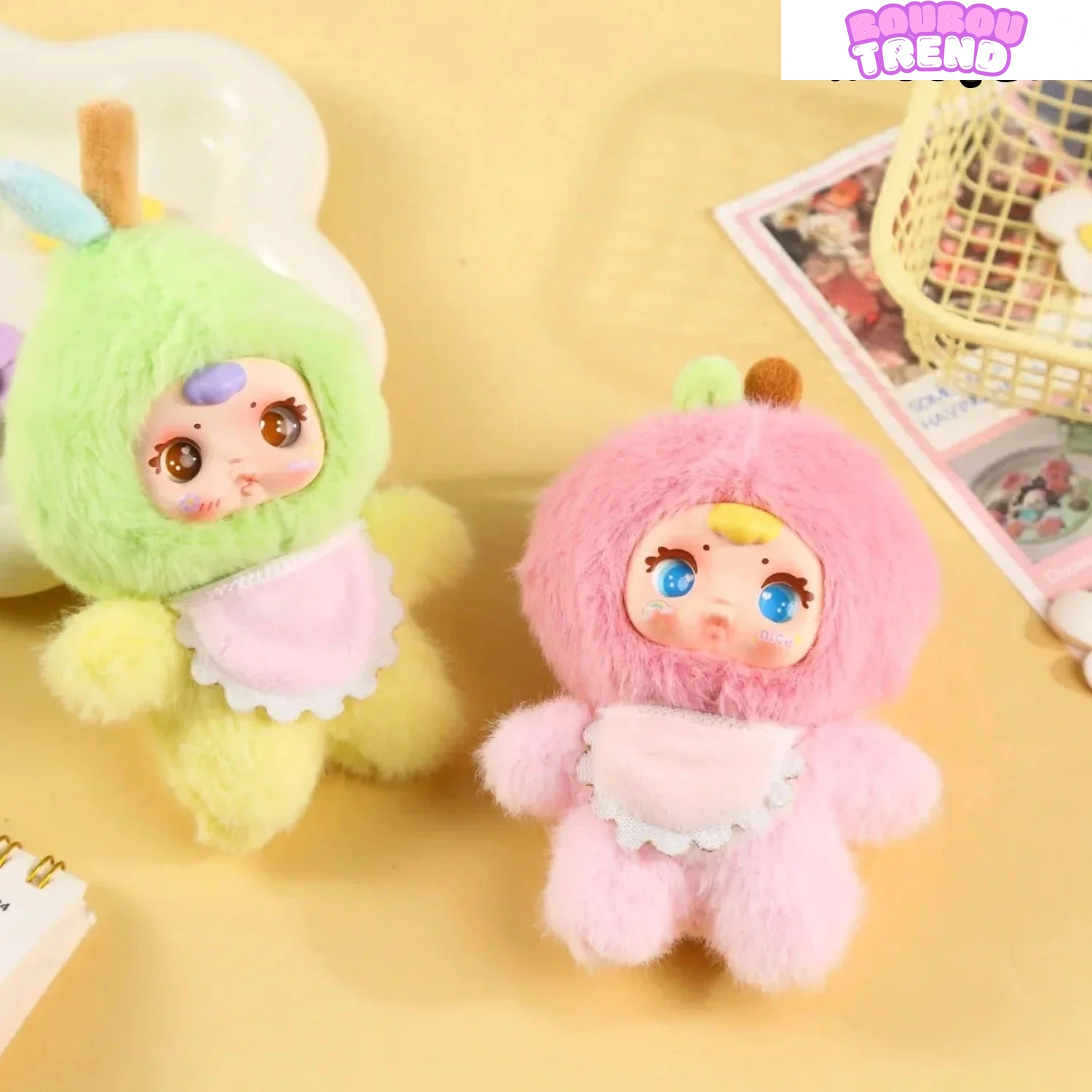 Pendentif en peluche série de bonbons au lait MM fruits colorés boîte aveugle
