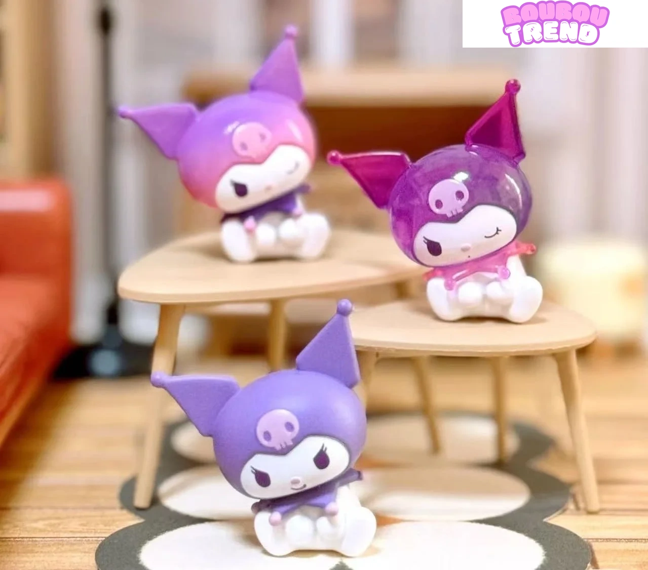 Figurines en PVC de la série Mini Beans des personnages SANRI0 à tête tordue, boîte surprise