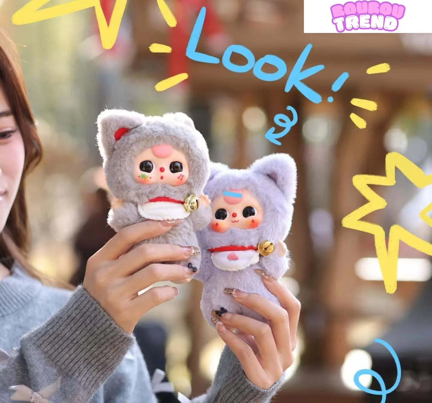 Collection de poupées en peluche de la série des trois milliardaires