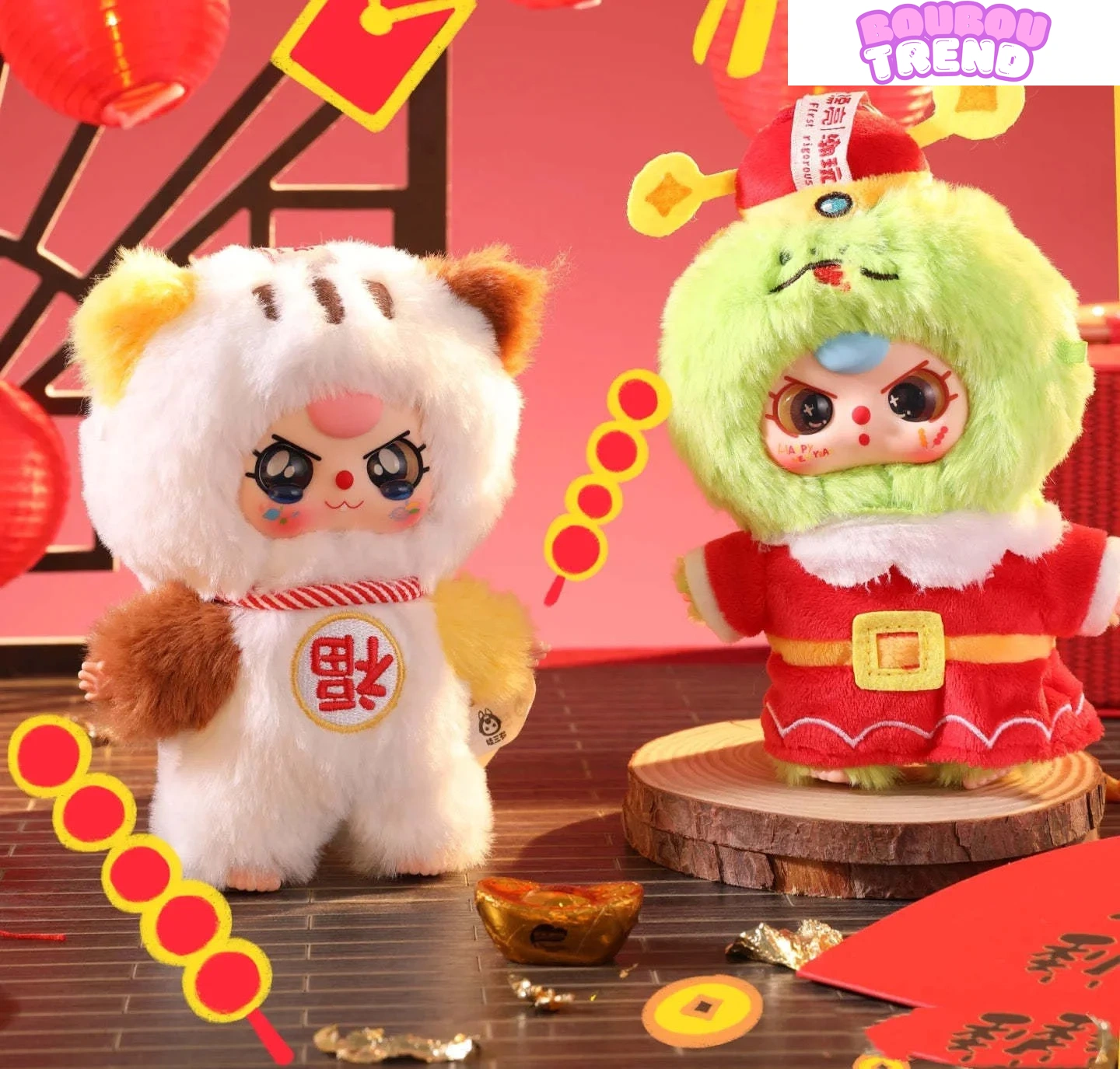 Poupées en peluche série Baby Three