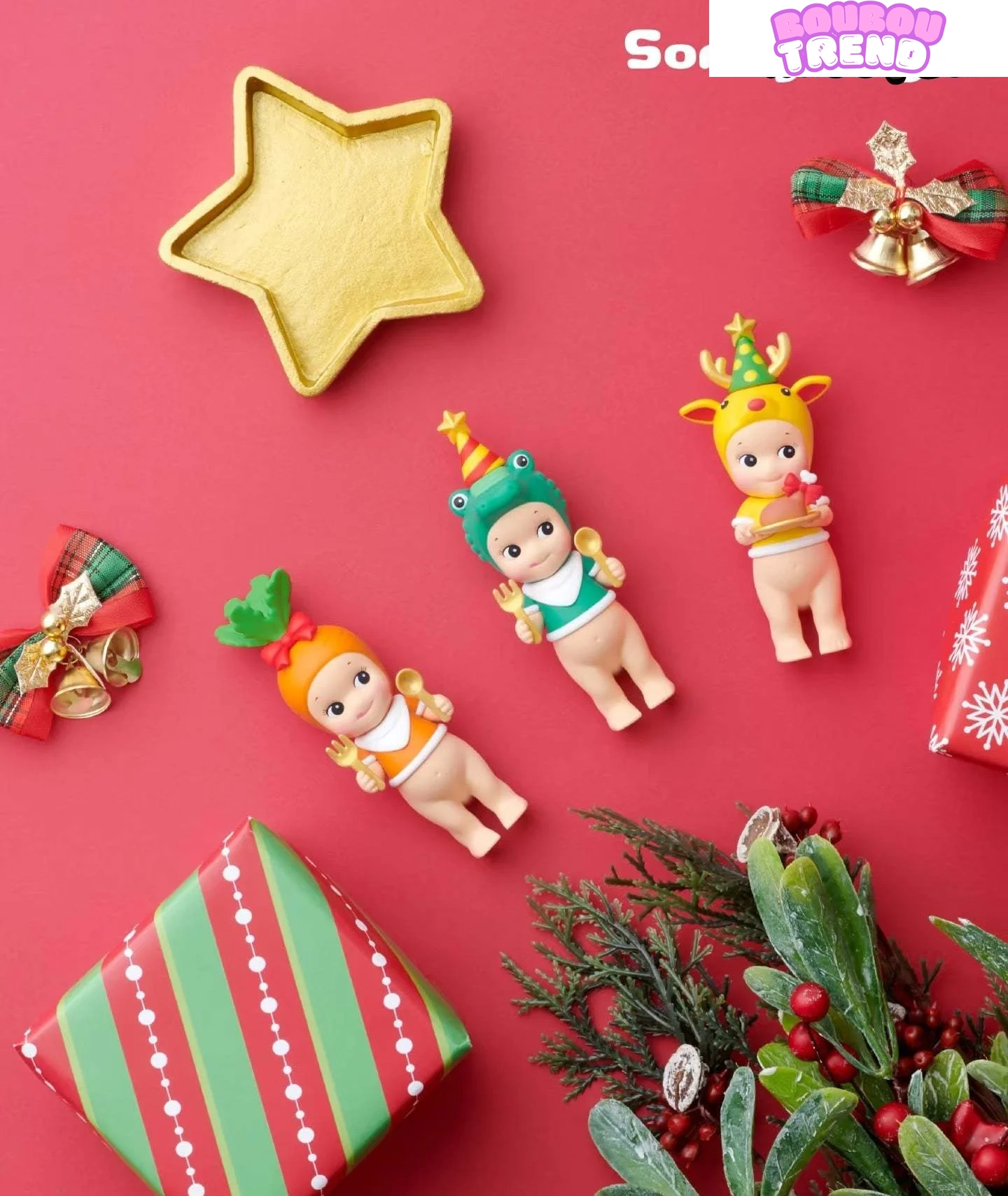 Figurines Sonny Angel Série Dîner de Noël dans leur boîte