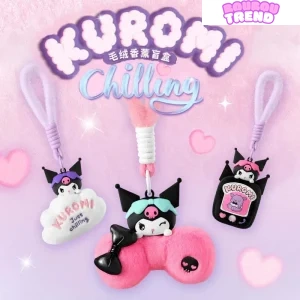 Poupées en peluche de la série aromathérapie Kuromi Chilling Time, boîte surprise