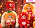 Poupées en peluche de la série Baby Three Happy New Year, boîte surprise