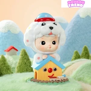 Figurine de chiot moelleux Hacipupu, carte suspendue
