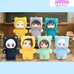 Série de peluches Jujutsu Kaisen avec oreilles de chat, boîte surprise