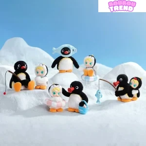 Baby Molly × Pingu Série de Pêche Heureuse - Pendentif en Vinyle en Boîte Surprise