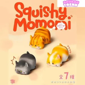 Figurines de la série Cute Kitty Momomi Squishy, boîte surprise